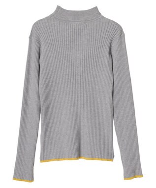 Green Parks ・ＥＬＥＮＣＡＲＥ　ＤＵＥ　ハイショクリブハイネックニット Gray Mixture