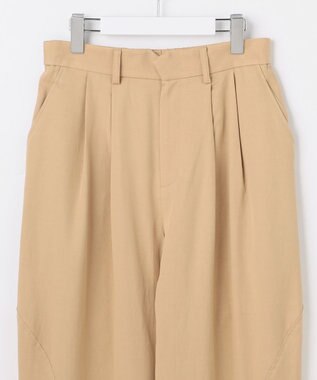 自由区 S セルロースコットンチノコクーンシルエット パンツ ベージュ