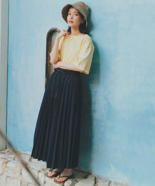 洗える/大人気定番/特許技術】ロングプリーツデニムスカート / Ripo  