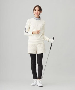 23区GOLF 【WOMEN】ストレッチ 裏フリース ストレッチ性抜群 優しい肌ざわり アイボリー系