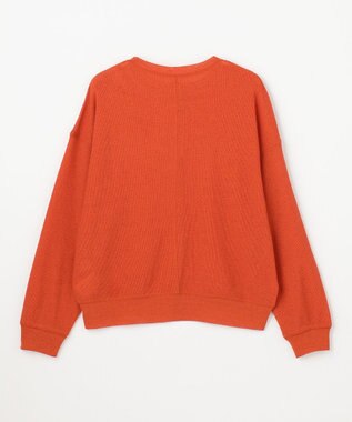 ANY シアーワッフルカーディガン オレンジ