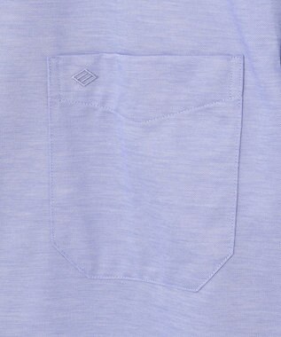 JOSEPH ABBOUD 【キングサイズ・ジャージー素材】シャンブレー シャツ サックスブルー系