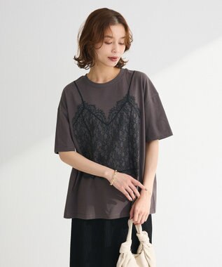 Green Parks ・ＳＵＧＡＲ　ＳＰＯＯＮ　トロンプルイユＴＥＥ Charcoal Gray