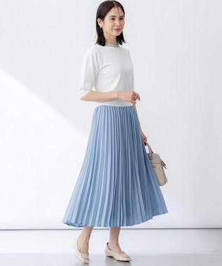 組曲 S 【WEB限定】ビジューパフスリーブ ニット アイボリー系