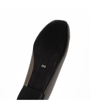 ing <ing>【WEB限定】スクエアトゥVカットフラットシューズ グレーメタリック