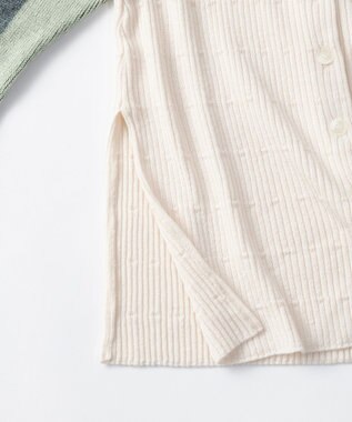 TRICOTE バイカラーニットシャツ 80IVORY