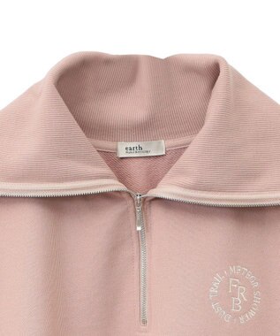 earth music&ecology ハーフＺＩＰプルオーバー Pink