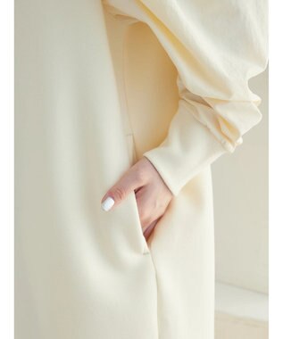 Green Parks armonia. リブ使いコクーンポンチワンピース Ivory