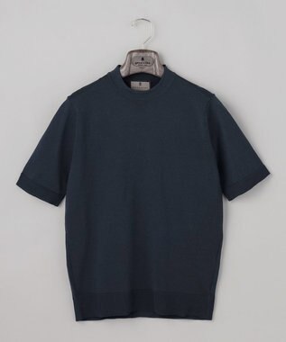 GOTAIRIKU 綿とポリのいいとこどり【洗濯機可】テーラード DRESS BIZ ニットTシャツ ネイビー系