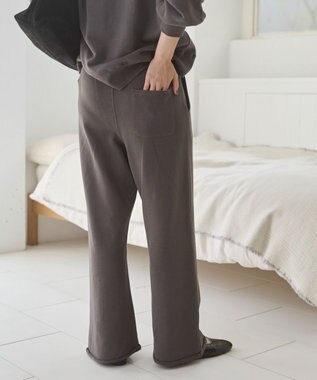 WEGO 【ANGIE VINTAGE/セットアップ対応】ワイドスウェットパンツ スミクロ