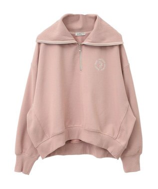 earth music&ecology ハーフＺＩＰプルオーバー Pink