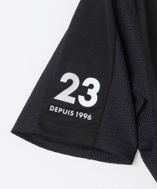 23区GOLF 【MEN】【キングサイズ/吸水速乾/UVカット】ポンチコンビポロシャツ ブラック系