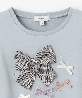 ANY KIDS リボンモチーフ Ｔシャツ サックスブルー