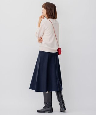 23区 ウールブレンド バック パール ニット ピンク系