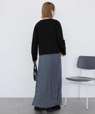 AMERICAN HOLIC ワンポイントロゴクルーカーディガン Black