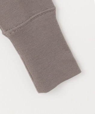 自由区 L 【洗える】ベアテレコボトルネック カットソー モカ