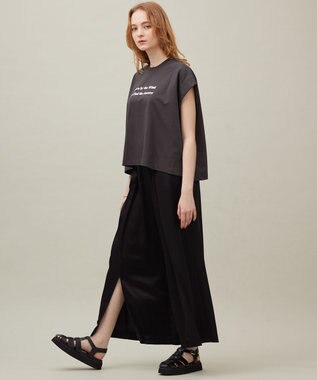 23区 【SACRA】フォールデッドライン ロゴカットソー チャコールグレー系