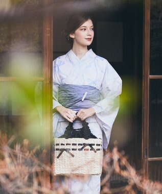 Maison de FLEUR リボン浴衣 Blue