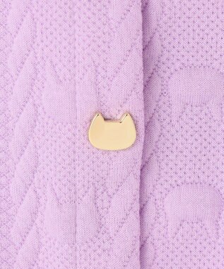 ANY KIDS ふくれジャガードカーディガン ラベンダー