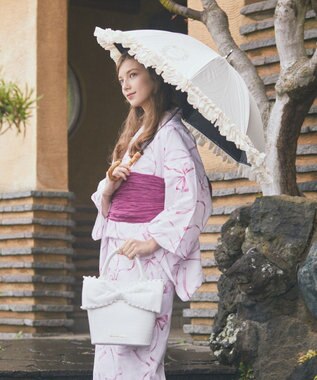 Maison de FLEUR リボン浴衣 Pink