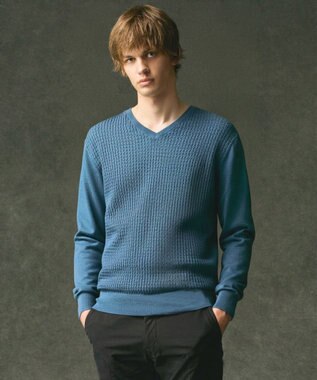 【チクチクしない/ 3シーズン対応/サスティナブル】SNOWY Vネックセーター