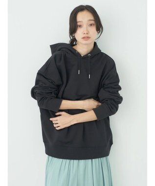 earth music&ecology スウェットルーズパーカー Black