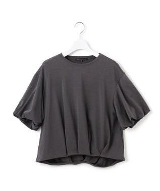 23区 【WEB&一部店舗限定/接触冷感】ツイストコットンプレーティング バルーンスリーブ カットソー グレー系