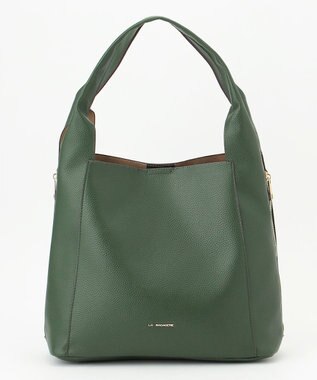 LA BAGAGERIE コンビカラー　ライトウェイトトート グリーン