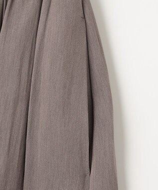 J.PRESS LADIES 【洗える】スプリットジョーゼット ランダムタック スカート ブラウン系