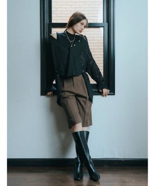 YECCA VECCA 3wayシアージャガードシャツ Ivory