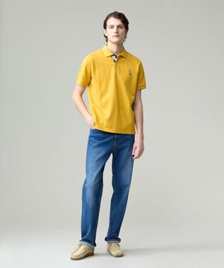 J.PRESS MEN 気品と愛嬌のバランスが抜群！【J.PRESS人気NO1ポロシャツ】 バックブルカノコレジメン ポロシャツ イエロー系