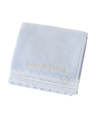 Maison de FLEUR アンダーレースタオルハンカチ Blue