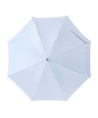 MOONBAT DAKS 晴雨兼用日傘 長傘 ドット ジャカード ボーラ刺繍 ペールスカイ