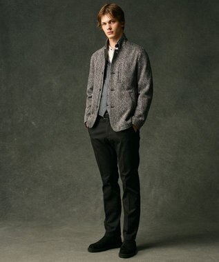 JOSEPH ABBOUD 【ウエストも伸びる！オーガニックコットン使用・25AW】トリコチンストレッチ パンツ ブラック系