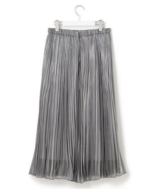 23区 シャイニー プリーツスカート シルバー系
