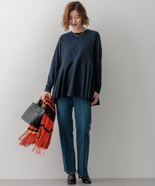 23区 【RED CARD TOKYO×23区】デニム フレアパンツ ミッドブルー