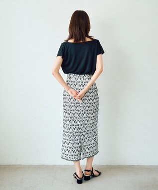 YECCA VECCA 【接触冷感】ドレープカットトップス Black