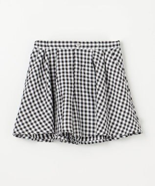 組曲 KIDS 【110-140㎝】フレアーギンガム ショートパンツ ブラック系3