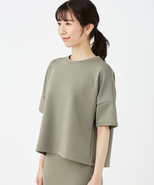 KASHIYAMA 【抗菌繊維】スタイリッシュジャージー トップス オリーブ