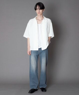 WEGO 【セットアップ対応】TRオープンカラーシャツ（SS） ホワイト