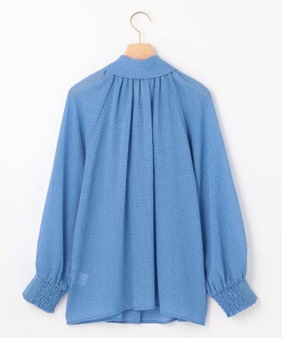 組曲 L 【前後着用可】サッカードビードットプリント ブラウス ブルー系5