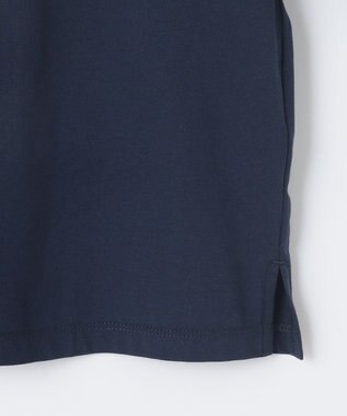 組曲 【洗える】ブラウスライクジャージーポンチョライク カットソー ネイビー系