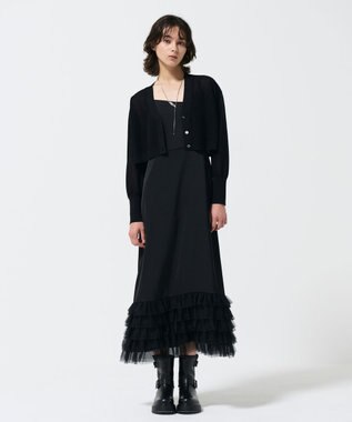 GRACE CONTINENTAL シアーカノコニットカーディガン ブラック