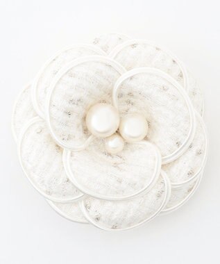 組曲 トリミングツイードコサージュ