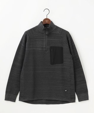JOSEPH ABBOUD MOUNTAIN 【軽さ/ストレッチ】ホールガーメント3Dニット トスタンドZIPプルオーバー グレー系