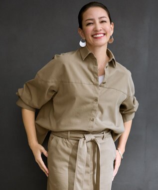 【カタログ掲載】ブラッシュドコットンサテン シャツ