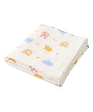 MIKI HOUSE HOT BISCUITS ガーゼバスタオル＆ラトルギフトセット【BOX付き】 アイボリー