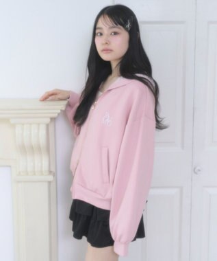 WEGO ダンボールレースパーカー ピンク