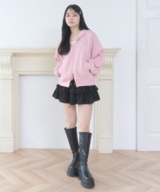 WEGO ダンボールレースパーカー ピンク