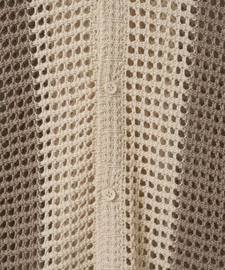 WEGO マルチストライプニットシャツ（S） オフホワイト